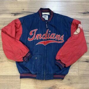 Men’s Medium-Mirage Vintage 90s Cleveland Indians Chief Wahoo Full Zip Jacket